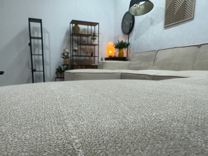 !Showroommodel! Crème Suède Stoffen U Zetel