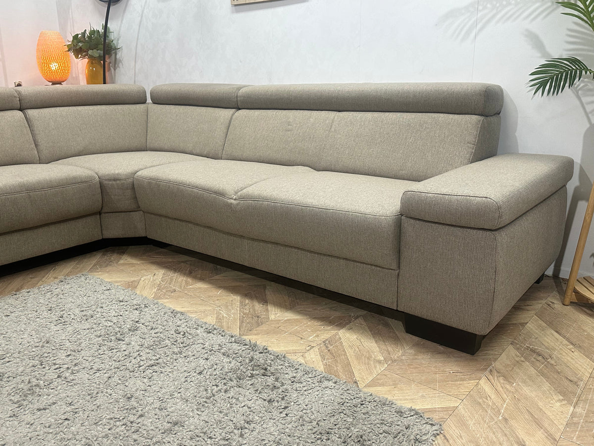 Beige Hoekzetel ~ Verstelbare Arm/Hoofdsteunen