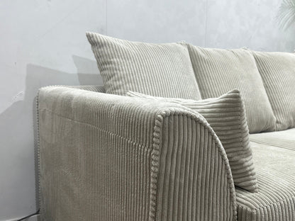 !Showroommodel! Witte Ribstof Hoekzetel