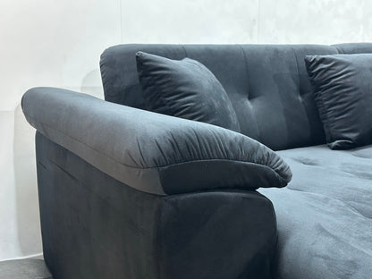 !Showroommodel! Zwarte Velvet U Zetel