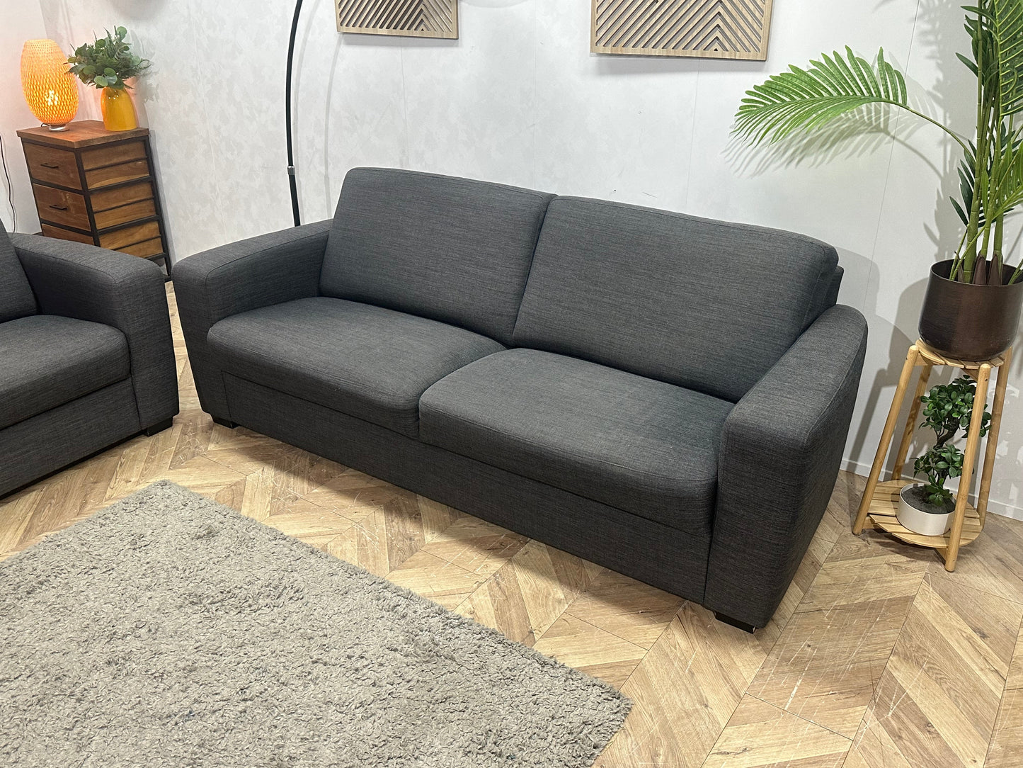 Antraciet Zetels Set ~ Vaste Kussens