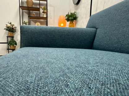 Blauwe 2.5-Zits Zetel Inc Hocker ~ Vaste Kussens