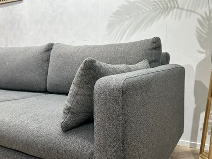 Grijze Hoekzetel ~ Losse Kussens Met Afneembare Hoezen