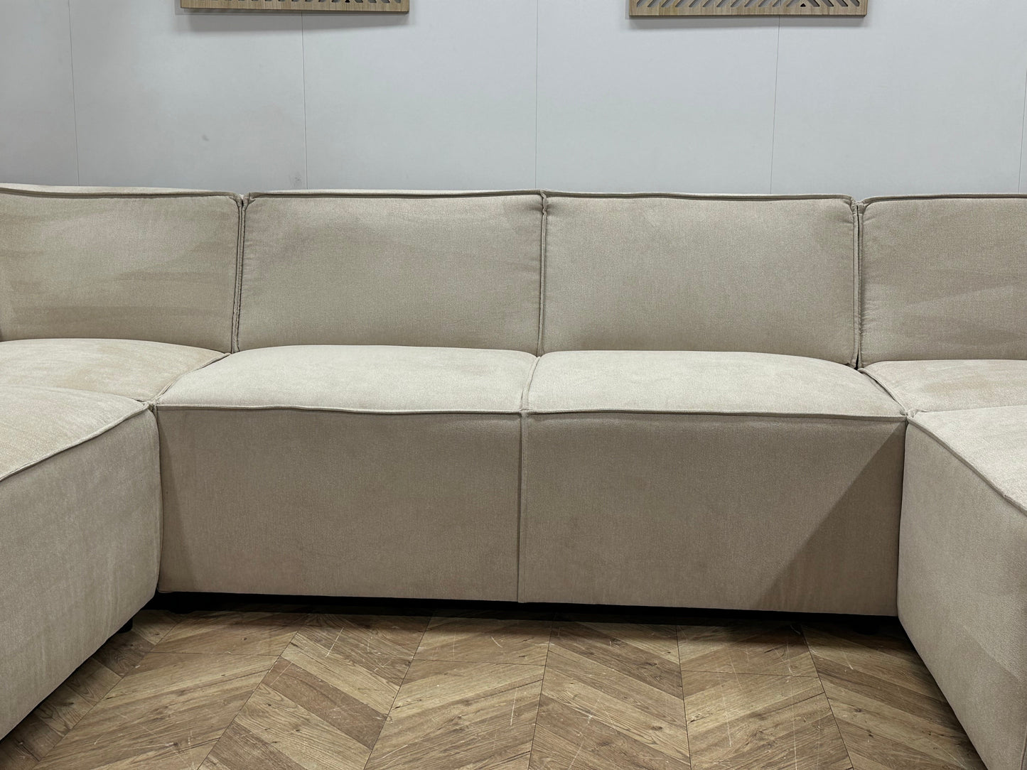 !Showroommodel! Crème Suède Stoffen U Zetel