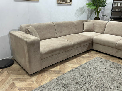 !Showroommodel! Crème/Beige Velvet Hoekzetel