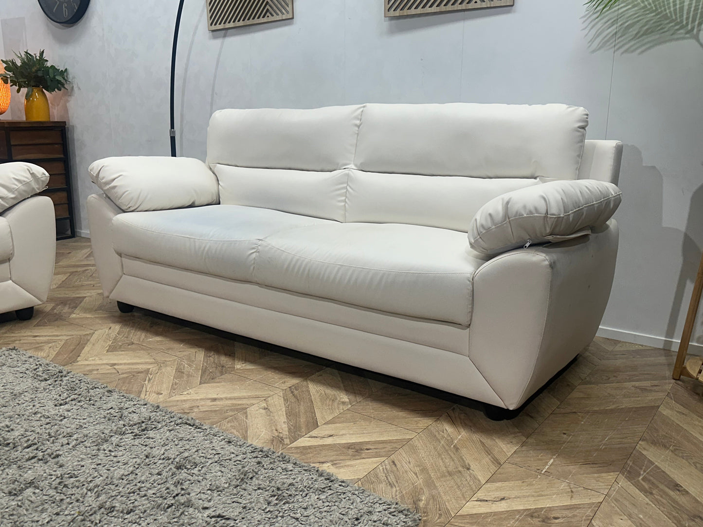 Witte Leather Look Zetels Set ~ Inruilvoordeel
