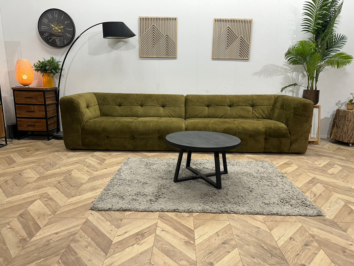 Lanterfant Mosgroene Velvet 3-Zits Zetel
