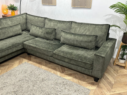 Groene Velvet Hoekzetel ~ Nieuwstaat