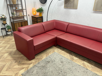Rode Leather Look Hoekzetel ~ Inruilvoordeel