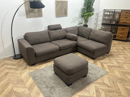 Taupe Hoekzetel ~ Losse Kussens Met Afneembare Hoezen