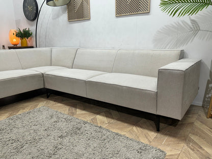 By Sidde Licht Grijze Hoekzetel Inc Hocker ~ Vaste Kussens