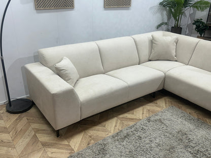 !Showroommodel! Crème Suède Stoffen Hoekzetel