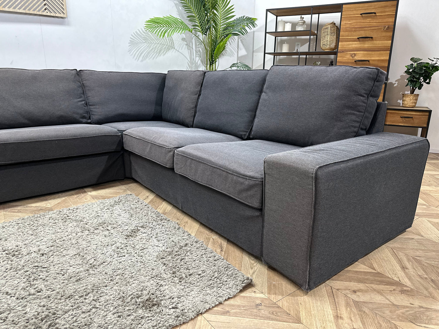 Antraciet Stoffen U Zetel ~ Losse Kussens Met Afneembare Hoezen