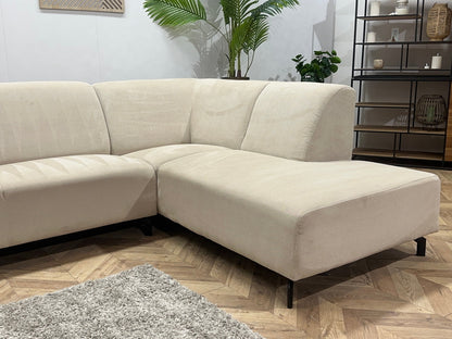 !Showroommodel! Crème Suède Stoffen Hoekzetel