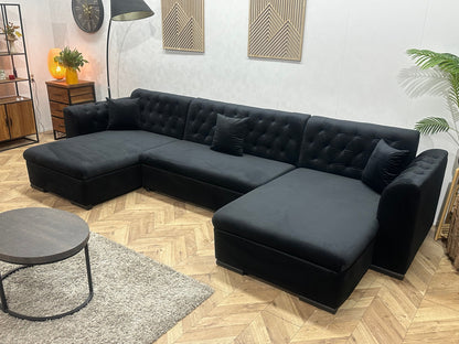 !Showroommodel! Zwarte Velvet U Zetel