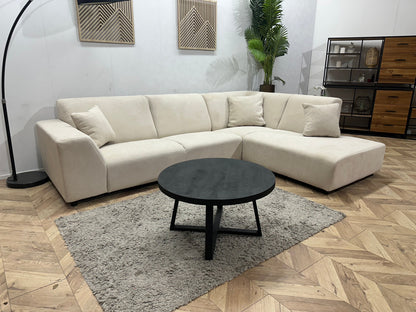 !Showroommodel! Crème Suède Stoffen Hoekzetel