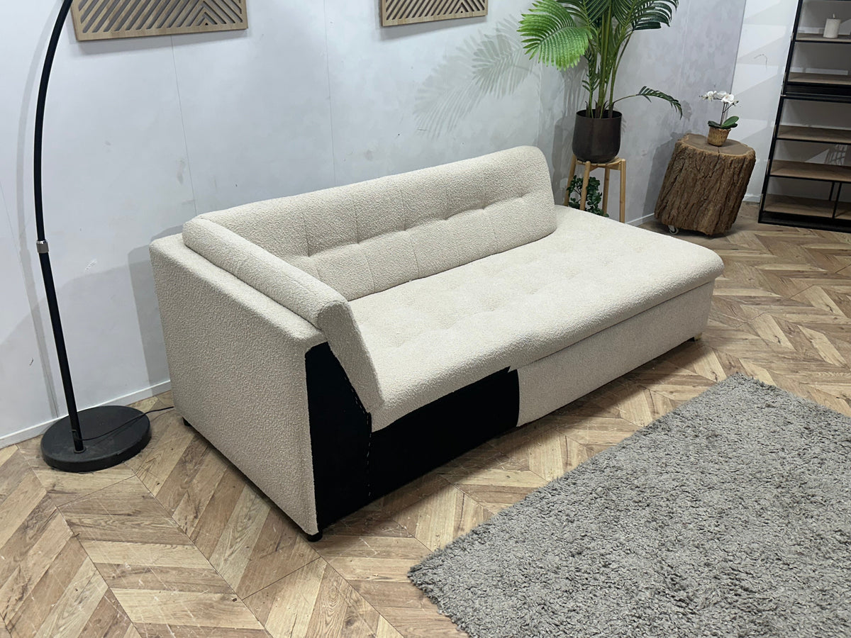 Crème Bouclé Stoffen Design Zetel ~ Vaste Kussens