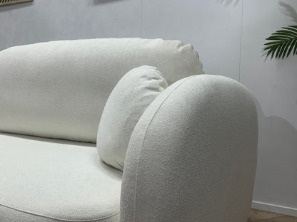 !Showroommodel! Witte Velvet Hoekzetel ~ Slaapfunctie