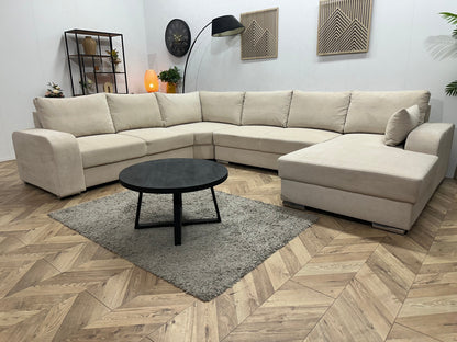 !Showroommodel! Creme Suède Stoffen U Zetel