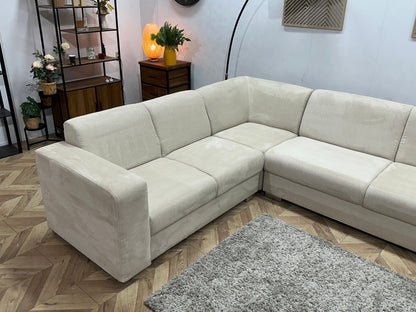 !Showroommodel! Crème Suède Stoffen Hoekzetel
