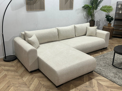 !Showroommodel! Witte Bouclé Hoekzetel
