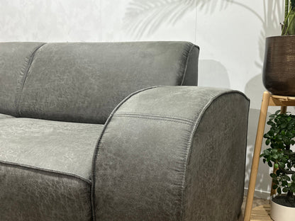 Grijze Suède Stoffen Zetels Set ~ Nieuwstaat