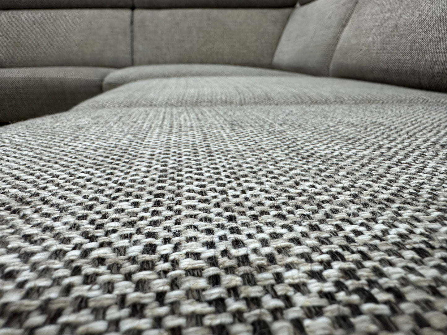 Beige Stoffen Hoekzetel ~ Verstelbare Arm/Hoofdsteunen