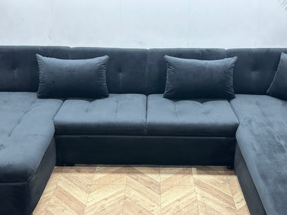!Showroommodel! Zwarte Velvet U Zetel