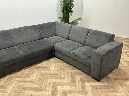 !Showroommodel! Antraciet Velvet Hoekzetel