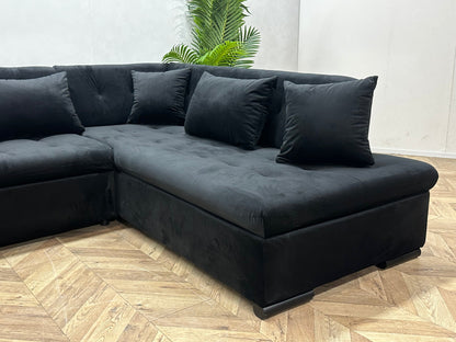 !Showroommodel! Zwarte Velvet U Zetel