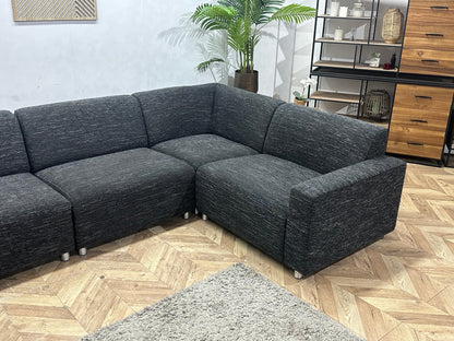 Antraciet U Zetel ~ Vaste Kussens