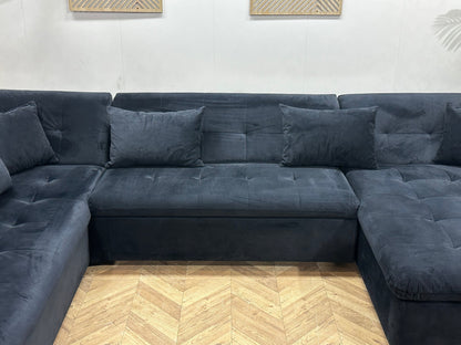 !Showroommodel! Zwarte Velvet U Zetel