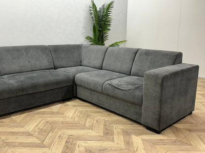 !Showroommodel! Antraciet Velvet Hoekzetel