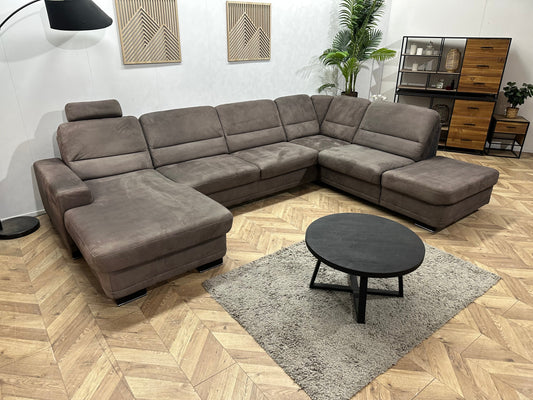 Taupe Suède Stoffen U Zetel ~ Vaste Kussens
