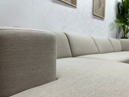 SoTrue Beige Stoffen U Zetel ~ Vaste Kussens
