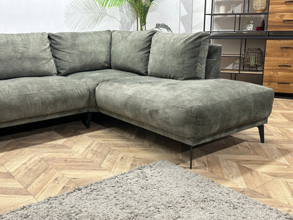 Groene Velvet U Zetel ~ Nieuwstaat