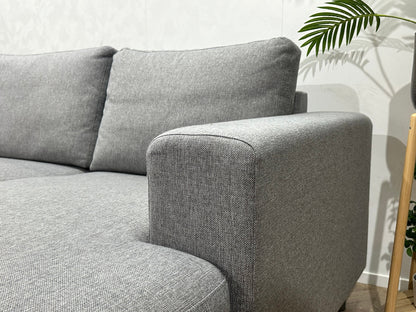 Licht Grijze U Zetel ~ Losse Rugkussens Met Afneembare Hoezen