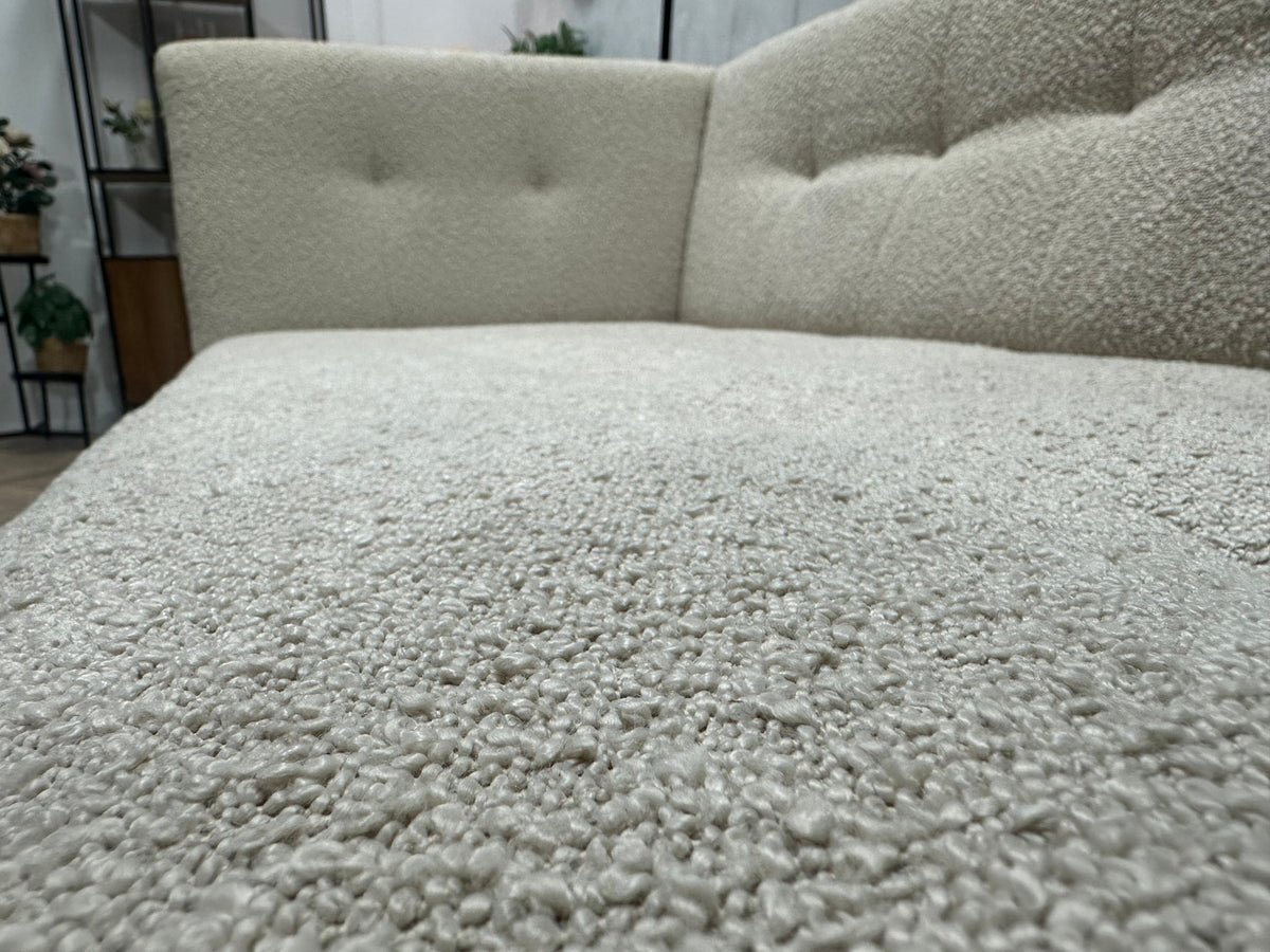 Crème Bouclé Stoffen Design Zetel ~ Vaste Kussens