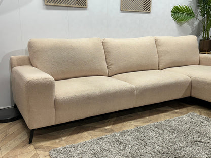 !Showroommodel! Crème Bouclé Hoekzetel