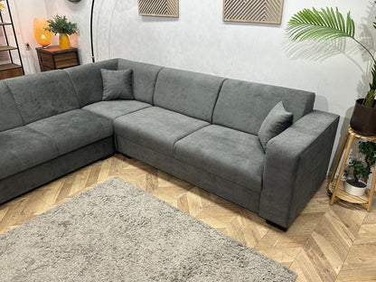 !Showroommodel! Grijze Velvet Hoekzetel