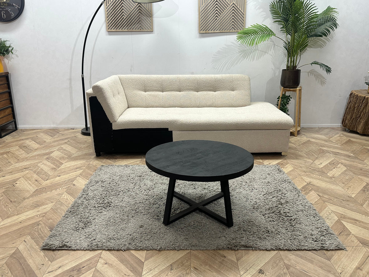 Crème Bouclé Stoffen Design Zetel ~ Vaste Kussens