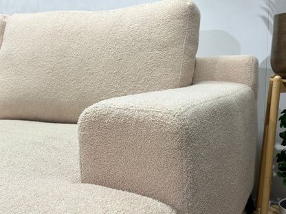 !Showroommodel! Crème Bouclé Hoekzetel