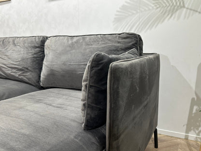 Antraciet Velvet Hoekzetel ~ Inruilvoordeel