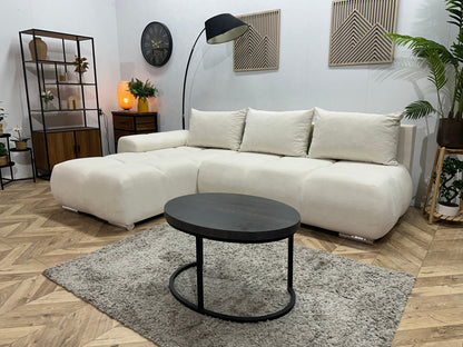 !Showroommodel! Witte Velvet Hoekzetel