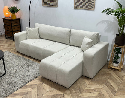 !Showroommodel! Witte Velvet Hoekzetel