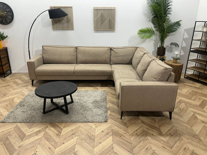 Beige Suède Stoffen Hoekzetel ~ Vaste Kussens