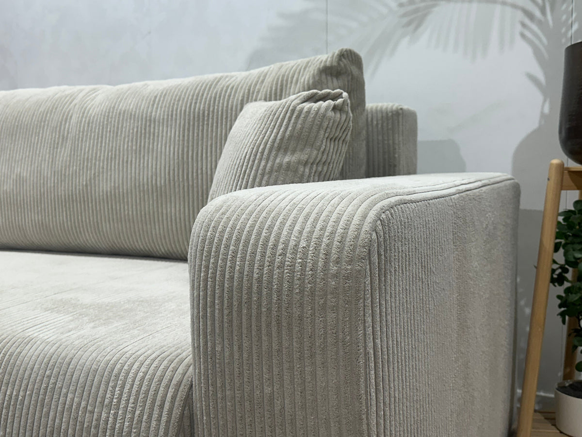 !Showroommodel! Witte Ribstof Hoekzetel ~ Meerdere Opstellingen