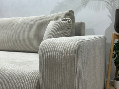 !Showroommodel! Witte Ribstof Hoekzetel ~ Meerdere Opstellingen