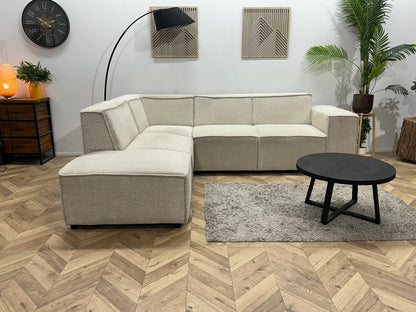 !Showroommodel! Witte Bouclé Stoffen Hoekzetel
