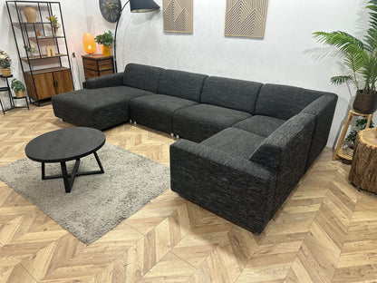 Antraciet U Zetel ~ Vaste Kussens